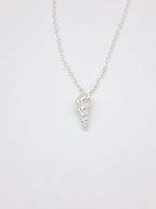 Silver necklace with shell - Echoes of the Sea
