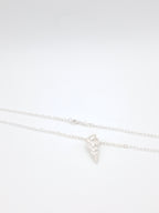 Silver necklace with shell - Echoes of the Sea