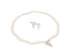 Akoya pearl necklace with silver shell - Echoes of the Sea